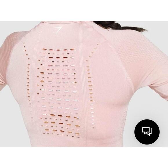 Gymshark Glow taupe Crop workout top size XS - Picture 7 of 9